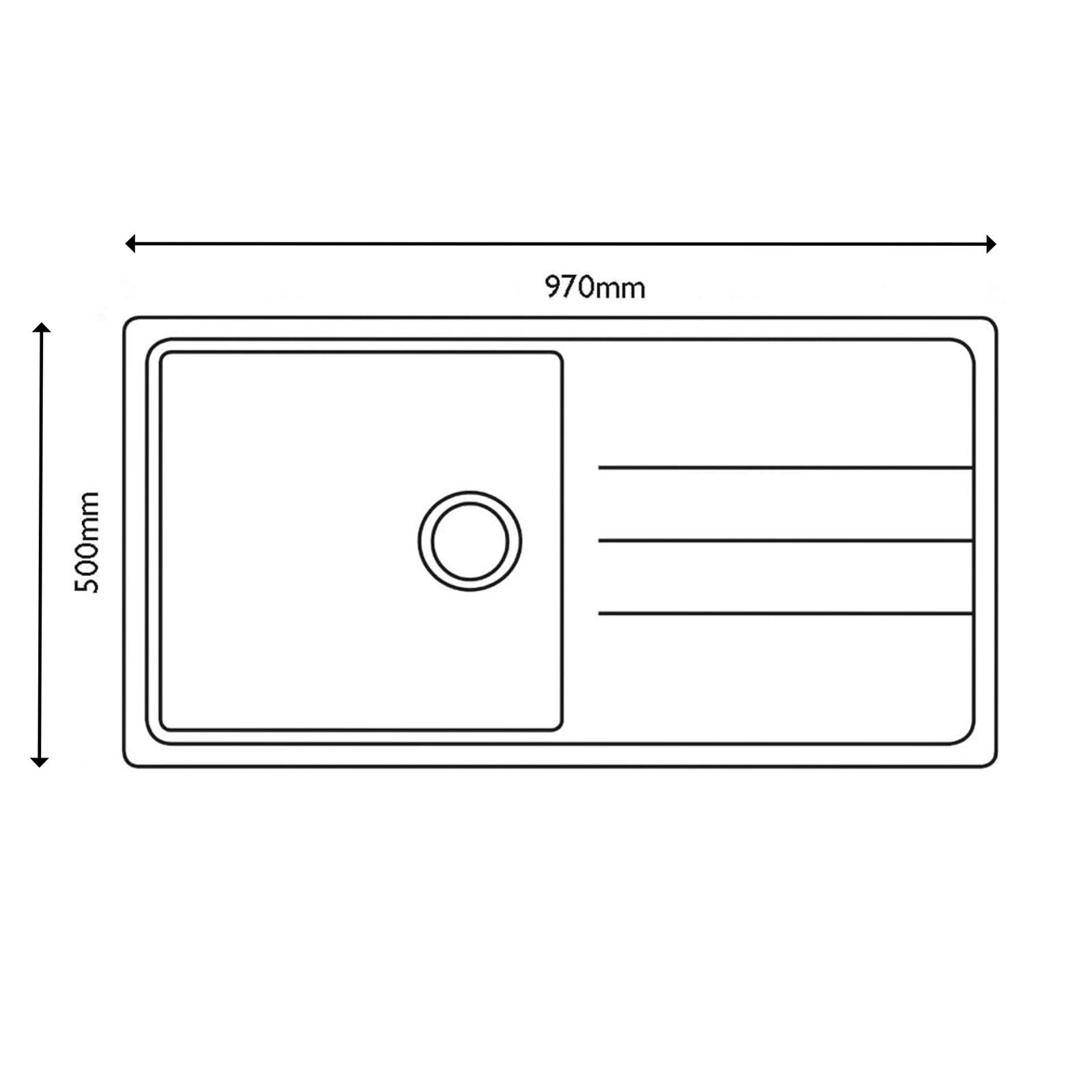 Franke Junos JSD611-97CB 1.0 Bowl Tectonite Reversible Inset Black Kitchen Sink
